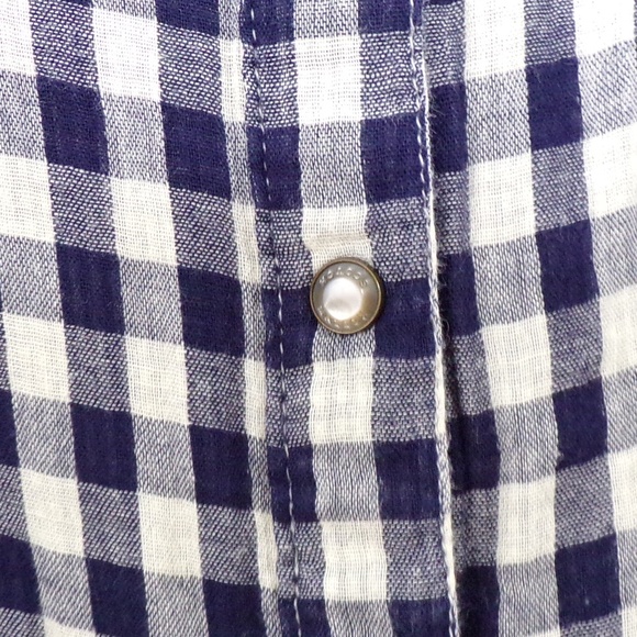 Maison Scotch Gingham Tie Waist Shirt Dress Sz 2 - Picture 5 of 7